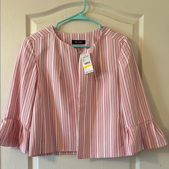 Nine West Pink Striped Blazer - Picture 1 of 3